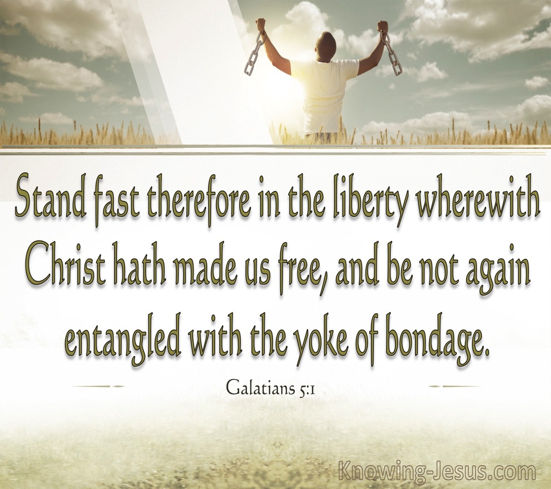 Galatians 5:1 Stand Fast (cream)